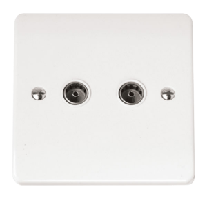 Click Mode 2 Gang Coaxial Socket