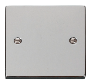 Click Deco Polished Chrome 1 Gang Blank Plate