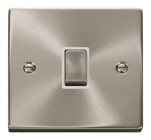 Click Deco Satin Chrome 1 Gang 20A DP Switch