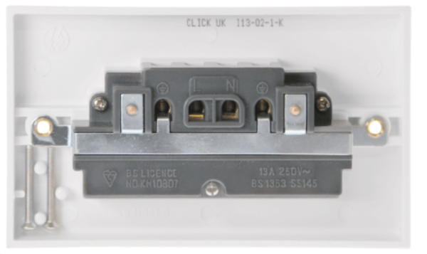 Click Polar 2 Gang 13A Unswitched Socket - Image 2