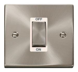 Click Deco Satin Chrome 1 Gang 45A DP Switch