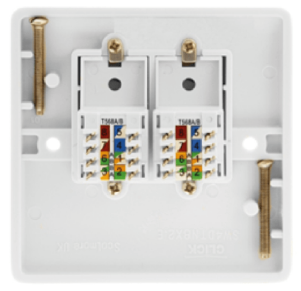 Click Mode 2 Gang Cat5E Socket - Image 2