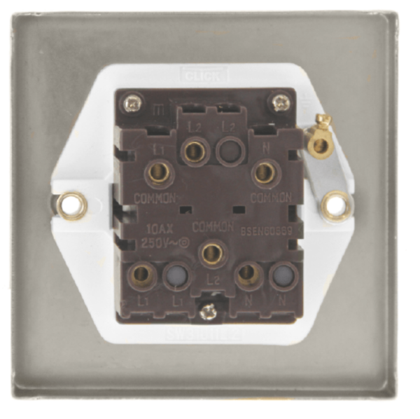 Click Deco Polished Chrome 1 Gang TP Fan Isolator Switch - Image 2