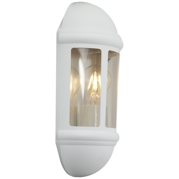 Ansell Latina White IP65 Half Lantern