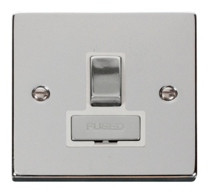 Click Deco Polished Chrome Switched Fused Spur