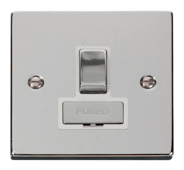 Click Deco Polished Chrome Switched Fused Spur