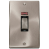 Click Deco Satin Chrome 1 Gang 45A DP Vertical Switch