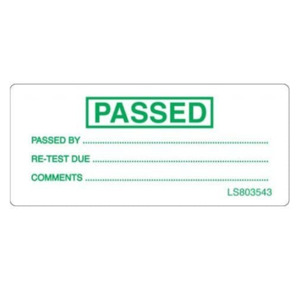 Passed Green Label