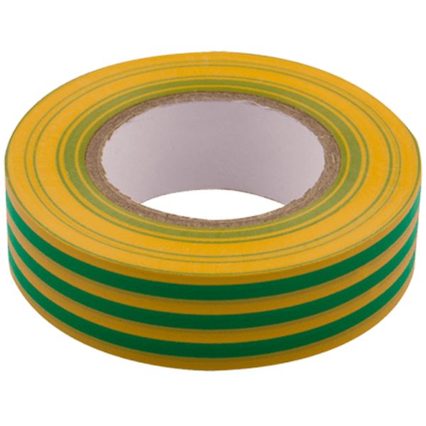 Unicrimp Green/Yellow 19mm x 33M PVC Insulation Tape