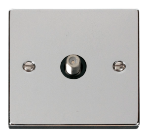 Click Deco Polished Chrome 1 Gang Satellite Socket