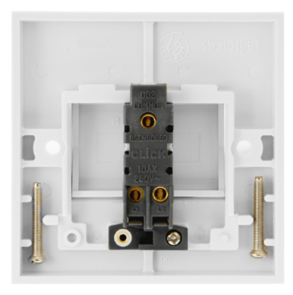 Click Polar 1 Gang 2 Way 10Ax Paddle Wide Switch - Image 2