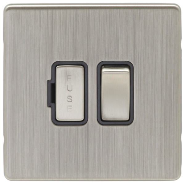 Eurolite Satin Nickel Switched Fused Spur