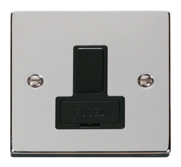 Click Deco Polished Chrome Switched Fused Spur