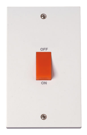 Click Polar 2 Gang 45A DP Vertical Switch