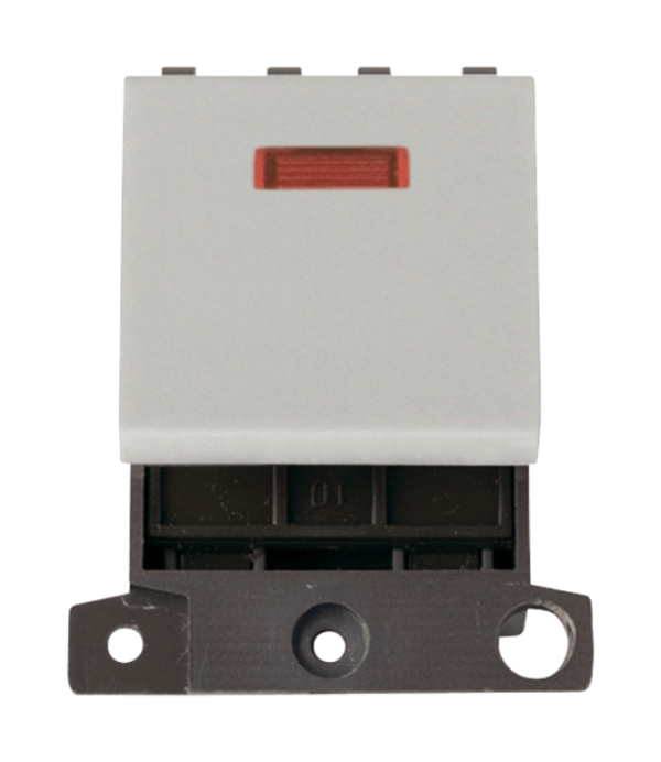 Click White 20A DP Switch Module Neon