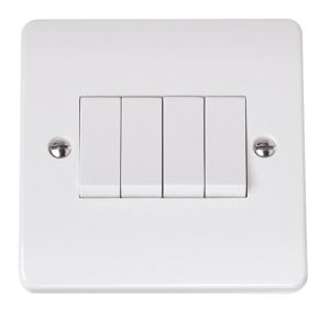 Click Mode 4 Gang 2 Way Switch Single Plate