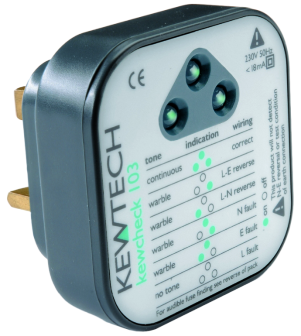 Kewtech Socket Tester With Audible Tone