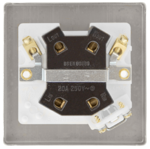Click Deco Polished Chrome 1 Gang 20A DP Switch Flex Outlet - Image 2