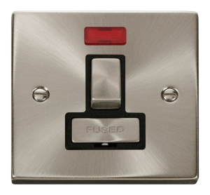 Click Deco Satin Chrome Switched Fused Spur Neon