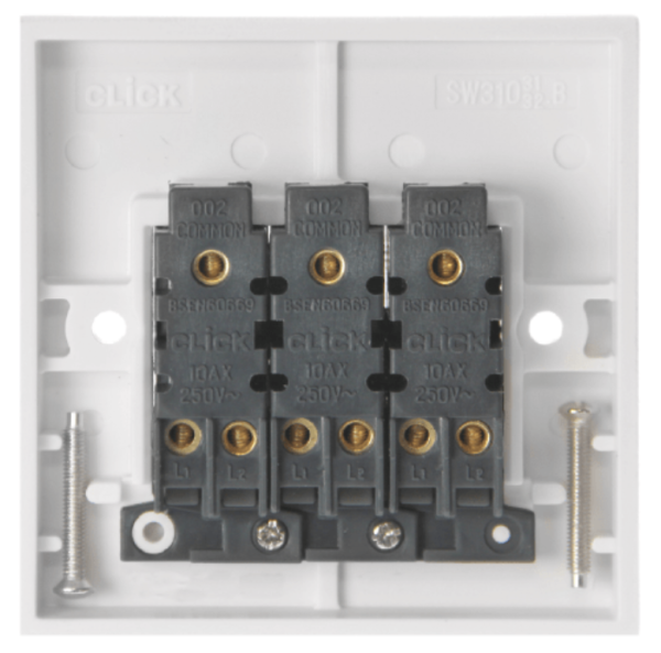 Click Polar 3 Gang 2 Way 10Ax Switch - Image 2