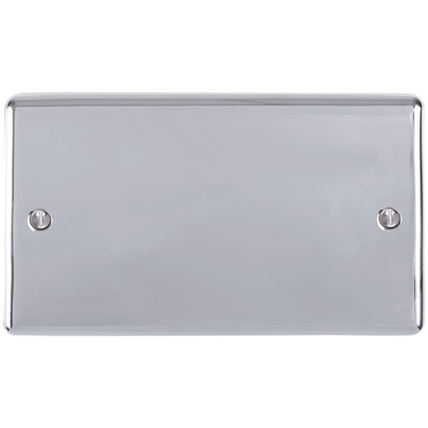 Eurolite Polished Chrome 2 Gang Blankplate