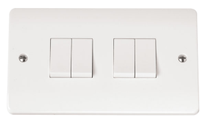 Click Mode 4 Gang 2 Way 10Ax Switch
