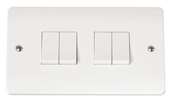 Click Mode 4 Gang 2 Way 10Ax Switch