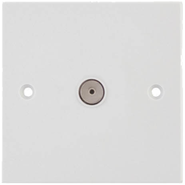 Selectric White 1 Gang Coaxial Socket