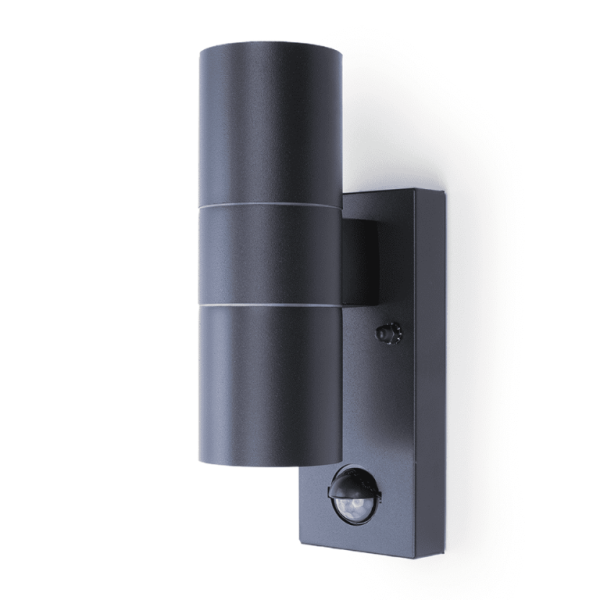 Coral Anthracite Grey PIR Up/Down Wall Light