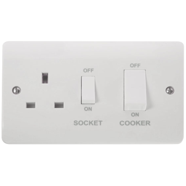 Click Mode 45A DP Cooker Control Unit White Rocker