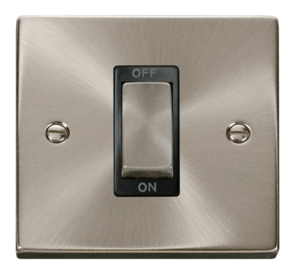 Click Deco Satin Chrome 1 Gang 45A DP Switch