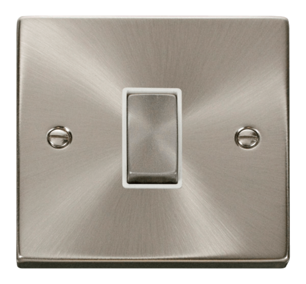 Click Deco Satin Chrome 1 Gang 10A Intermediate Switch