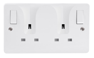 Click Mode 2 Gang Outboard Switched Socket