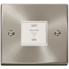 Click Deco Satin Chrome 1 Gang TP Fan Isolator Switch