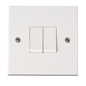 Click Polar 2 Gang 2 Way 10Ax Switch