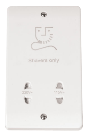 Click Mode Dual Voltage Shaver Socket