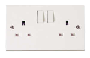 Click Polar 2 Gang 13A SP Switched Socket