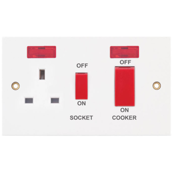 Selectric White 45A DP Cooker Control Unit Neon