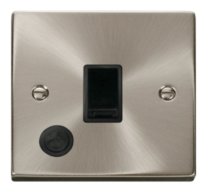 Click Deco Satin Chrome 1 Gang 20A DP Switch Flex Outlet