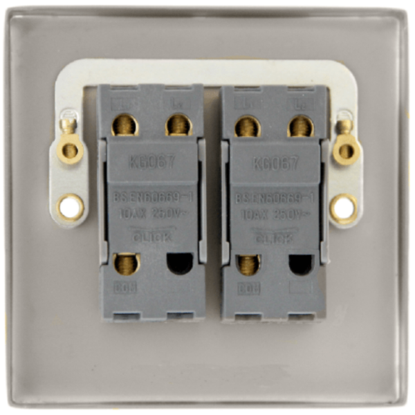 Click Deco Polished Chrome 2 Gang 2 Way 10Ax Toggle Switch - Image 2