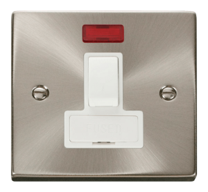 Click Deco Satin Chrome Switched Fused Spur Neon