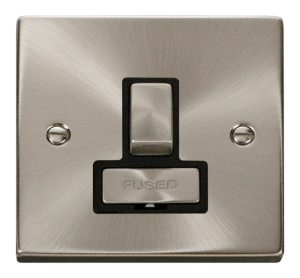 Click Deco Satin Chrome Switched Fused Spur
