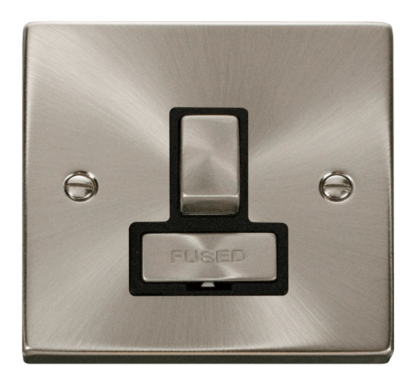 Click Deco Satin Chrome Switched Fused Spur
