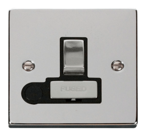 Click Deco Polished Chrome Switched Fused Spur Flex Outlet