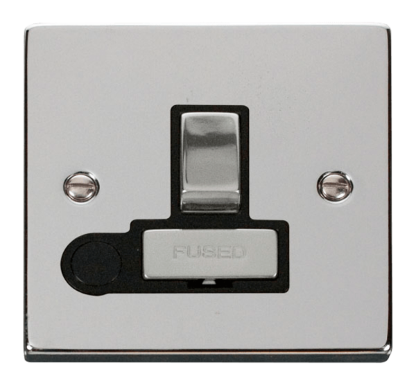 Click Deco Polished Chrome Switched Fused Spur Flex Outlet