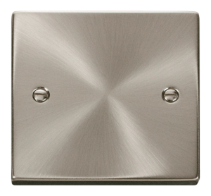Click Deco Satin Chrome 1 Gang Blank Plate