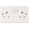 Click Polar 2 Gang DP Switched Socket