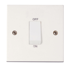 Click Polar 1 Gang 45A DP Switch White Rocker