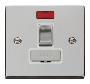 Click Deco Polished Chrome Switched Fused Spur Neon