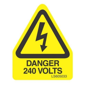 Triangle 240V Warning Label